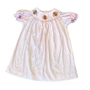 Petit Bebe 6M smocked Thanksgiving dress